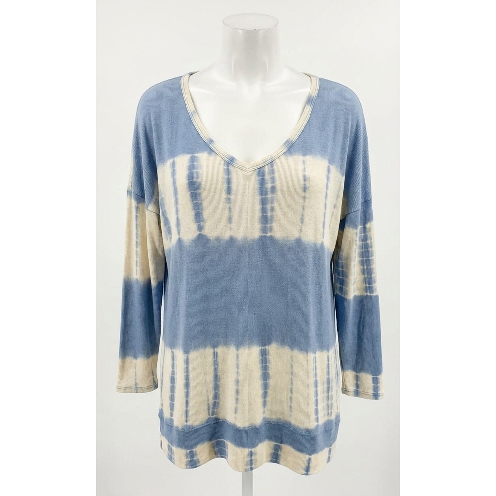 NEW ENTRO tie dye tunic in blue & white